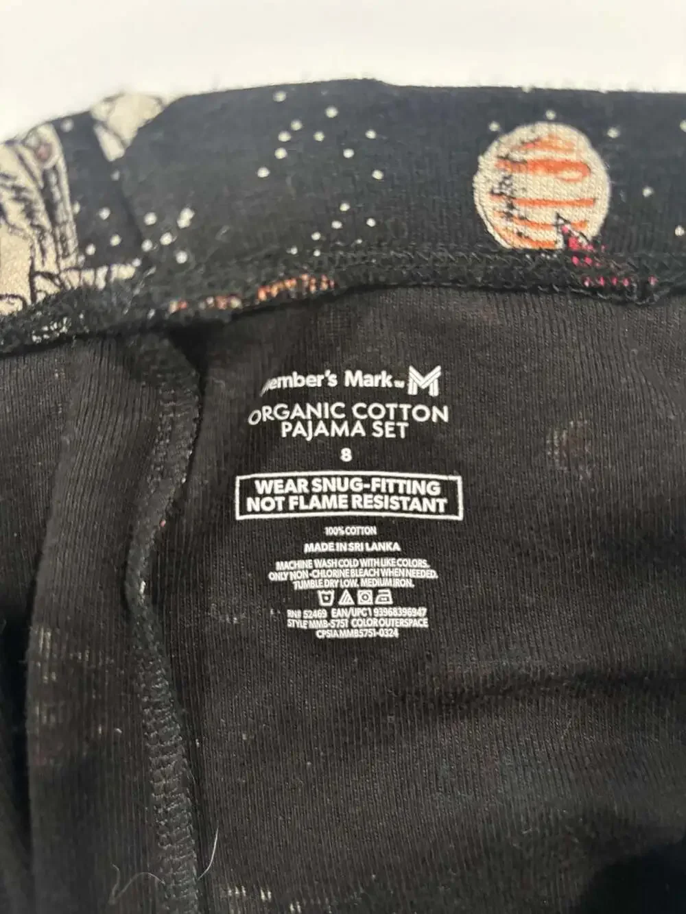 Member's Mark Organic Cotton Space Print Pajama Set
